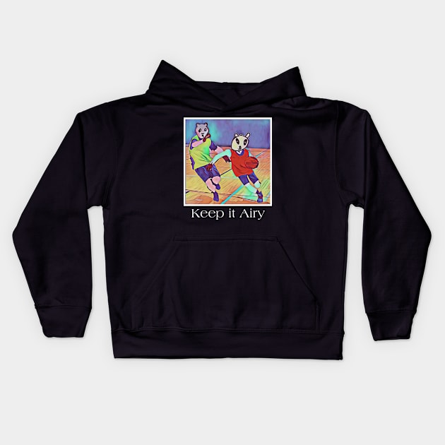 Keep it Airy: Panda playing basketball Kids Hoodie by Keep it Airy